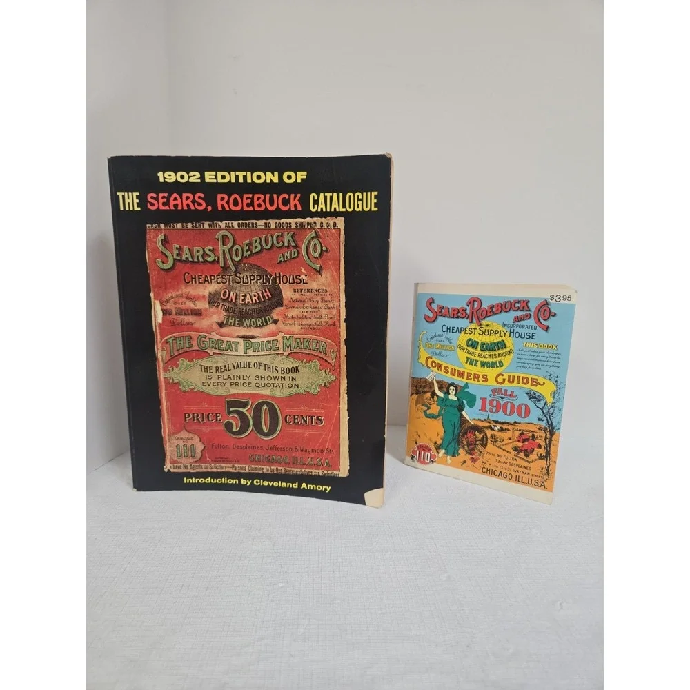 Sears‎ Roebuck Catalog Reprints 1900 1902 Lot of 2 Advertising Ephemera Books